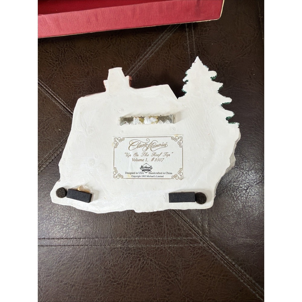 Santa Roof Top Michaels Ltd Classic Memories 3D Sculptured Plaque 1995 Vtg Read - Picture 6 of 15